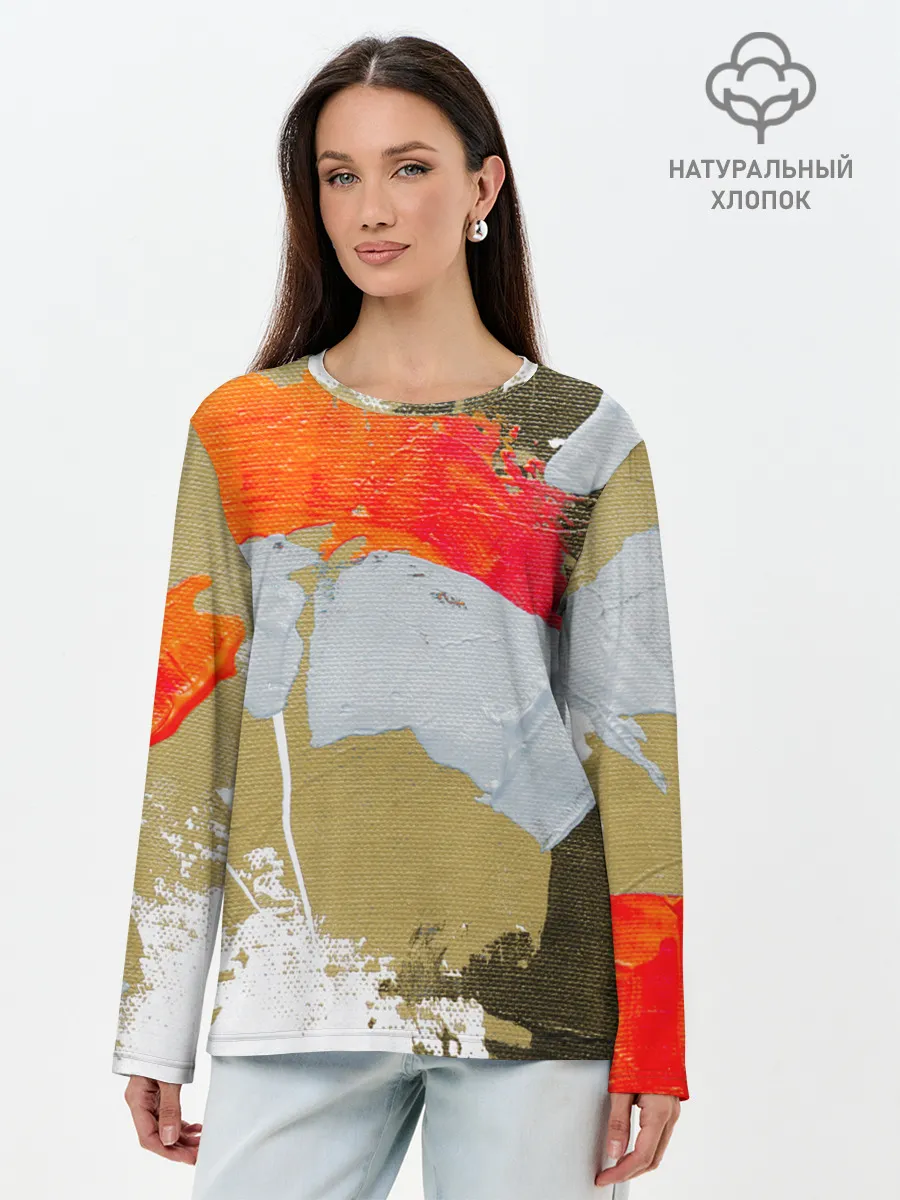 Лонгслив женский. Хлопок / Art Abstraction