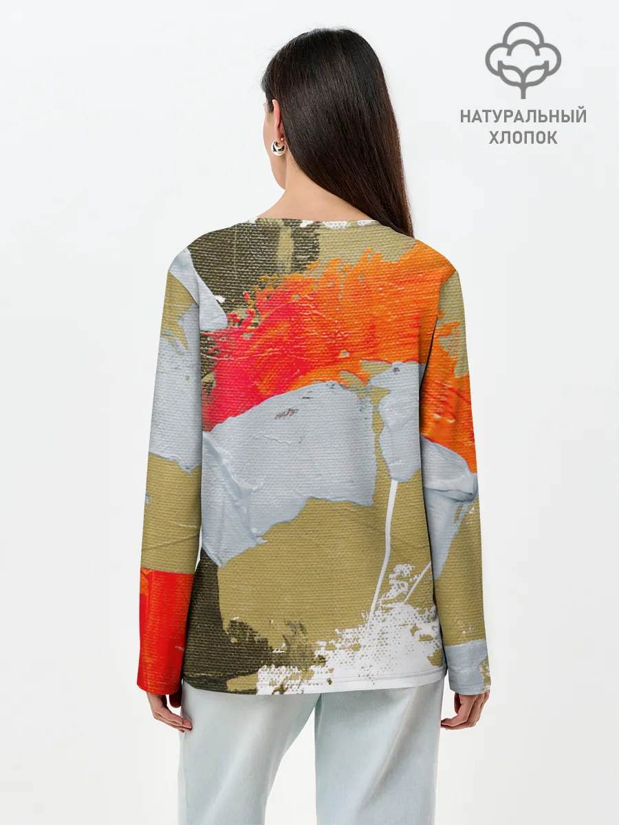 Лонгслив женский. Хлопок / Art Abstraction