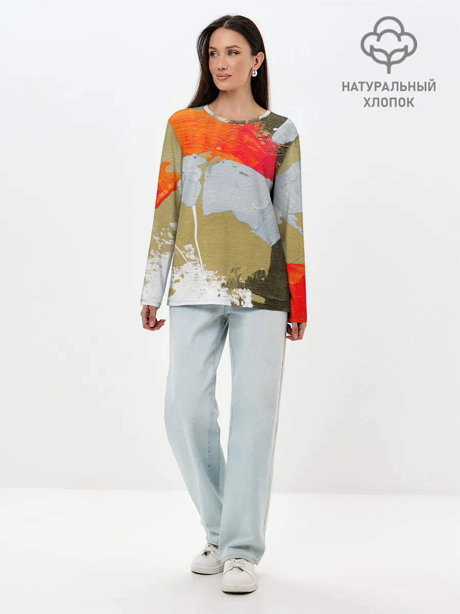 Лонгслив женский. Хлопок / Art Abstraction