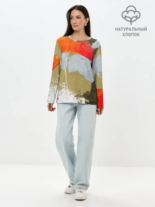 Лонгслив женский. Хлопок / Art Abstraction