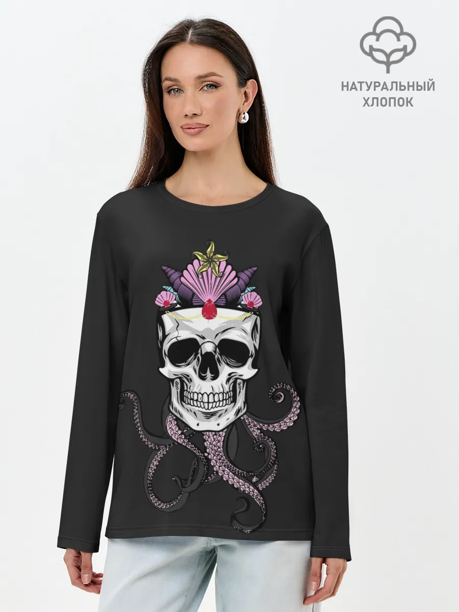 Лонгслив женский. Хлопок / Octo-Queen