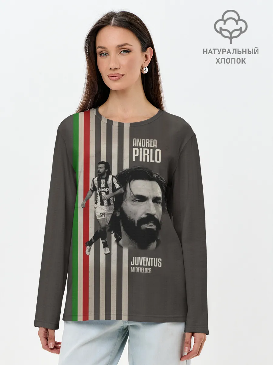 Лонгслив женский. Хлопок / Andrea Pirlo