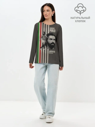 Лонгслив женский. Хлопок / Andrea Pirlo