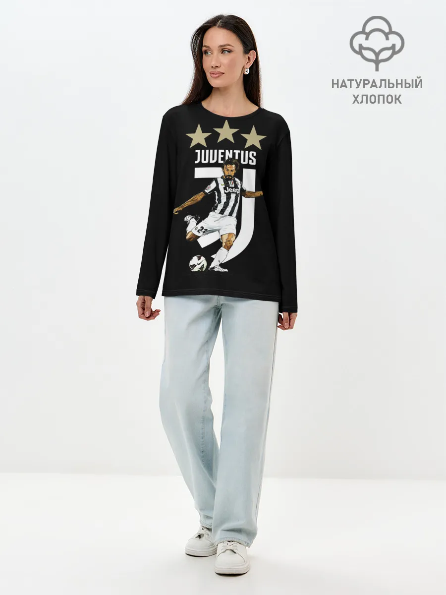 Лонгслив женский. Хлопок / Андреа Пирло