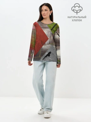 Лонгслив женский. Хлопок / Art Abstraction