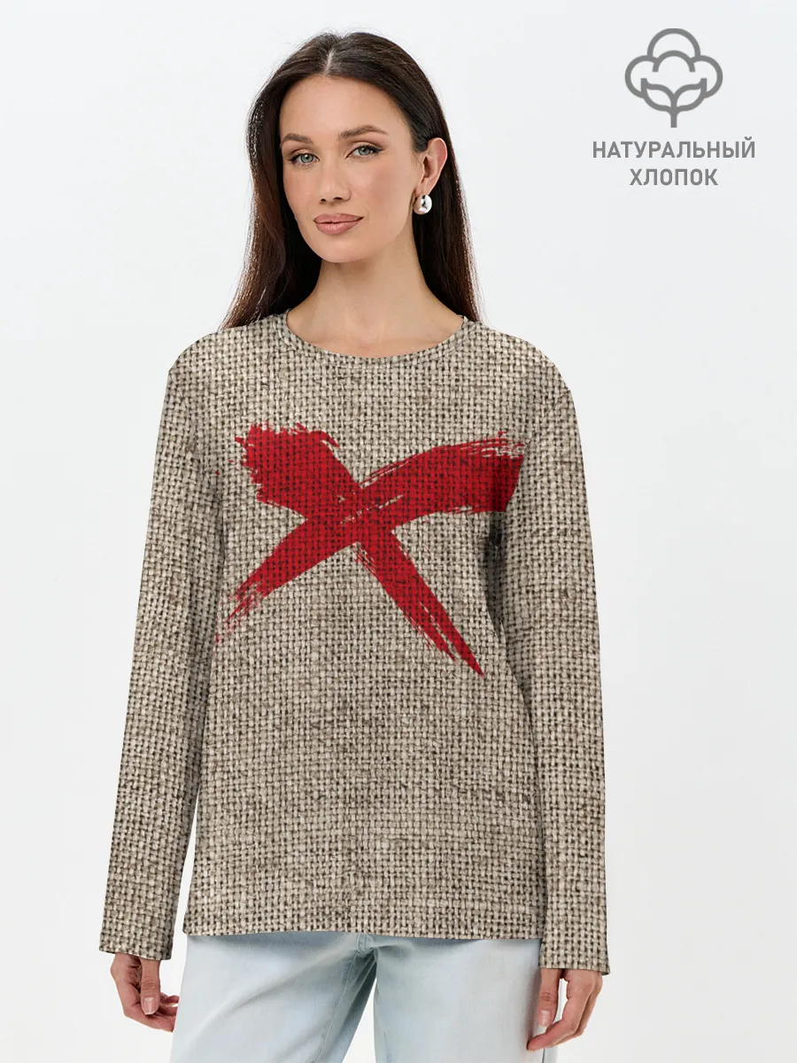 Лонгслив женский. Хлопок / Red Cross