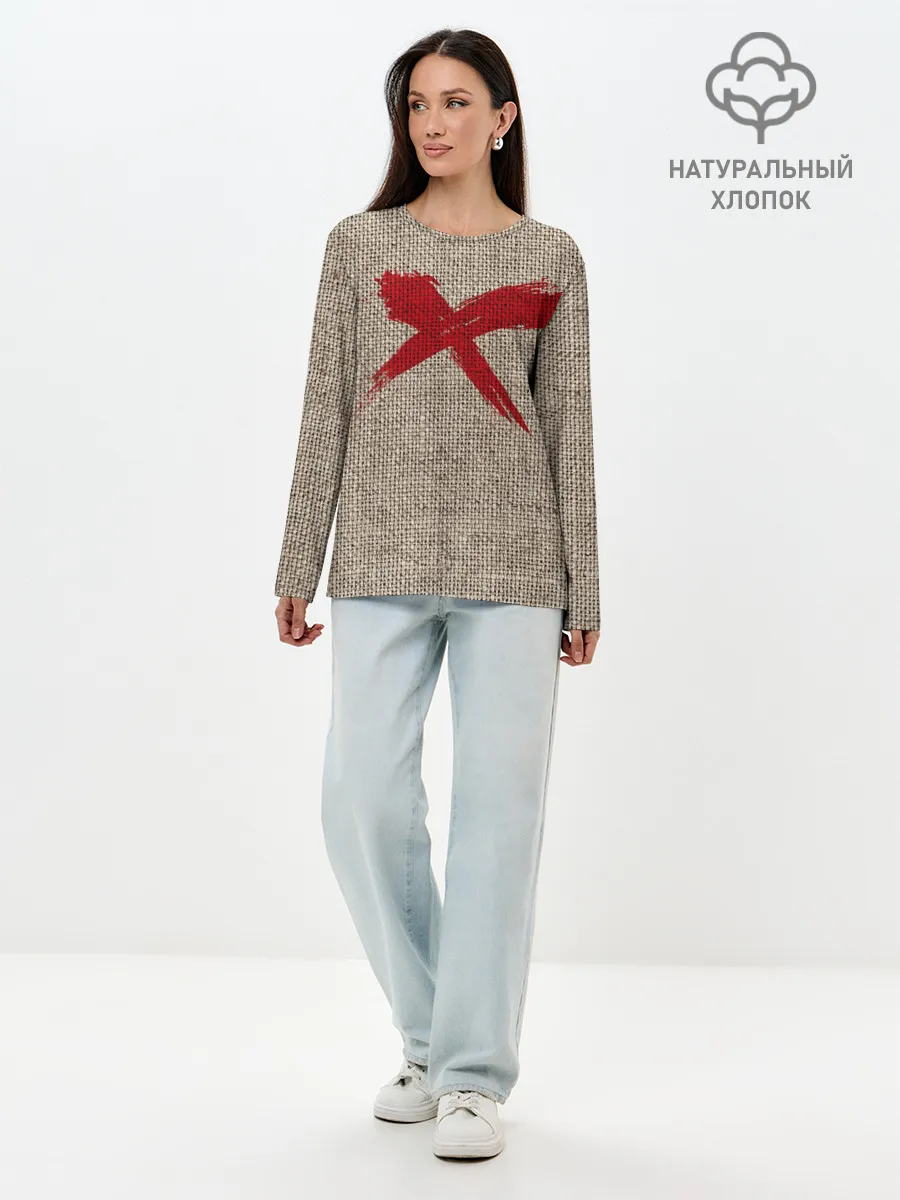 Лонгслив женский. Хлопок / Red Cross