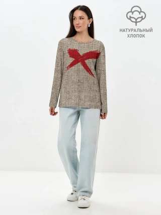 Лонгслив женский. Хлопок / Red Cross