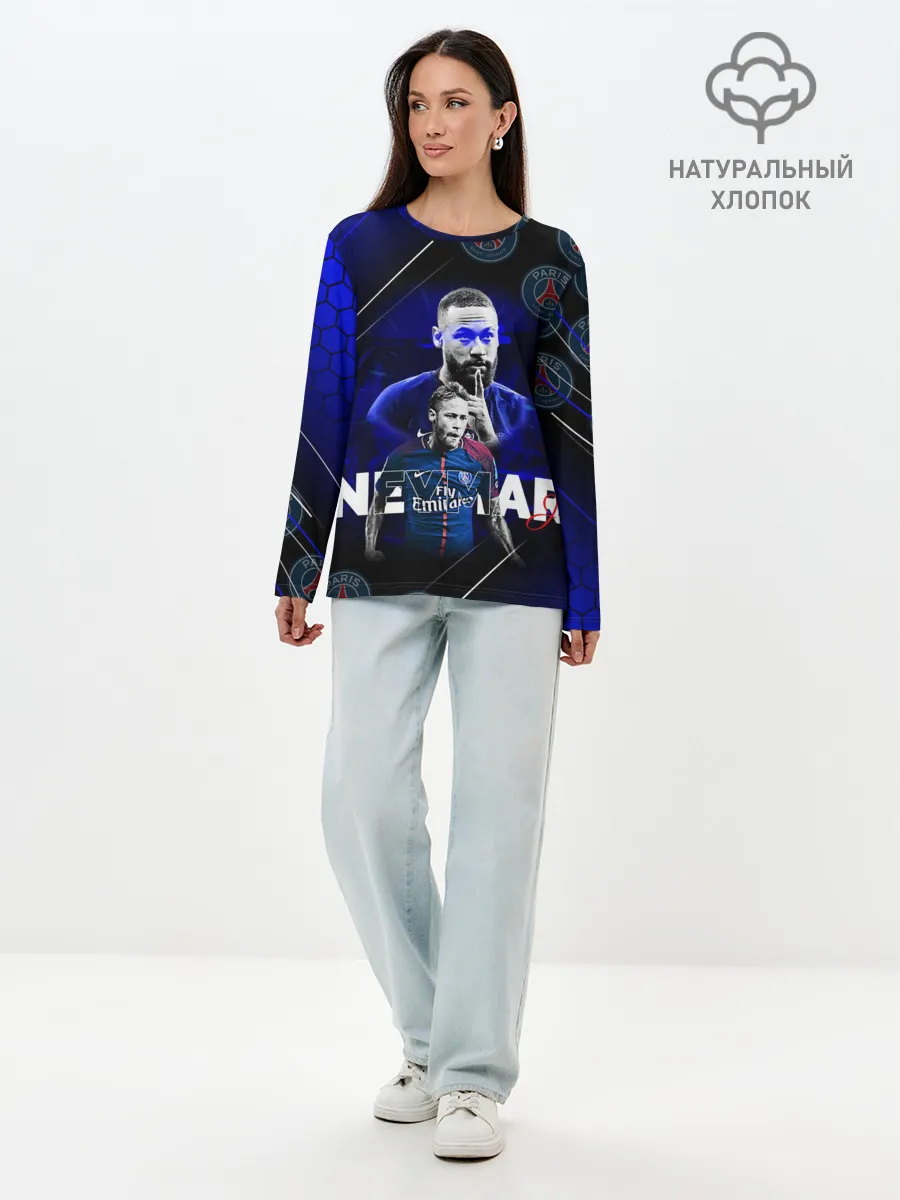 Лонгслив женский. Хлопок / НЕЙМАР / NEYMAR / ПСЖ