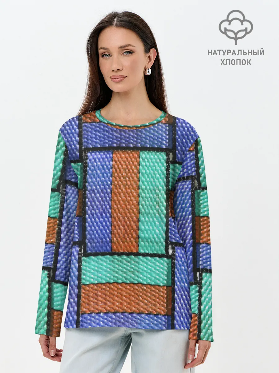 Лонгслив женский. Хлопок / Stripes