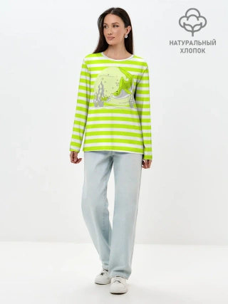 Лонгслив женский. Хлопок / Акула