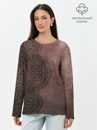 Лонгслив женский. Хлопок / Lace, Pattern