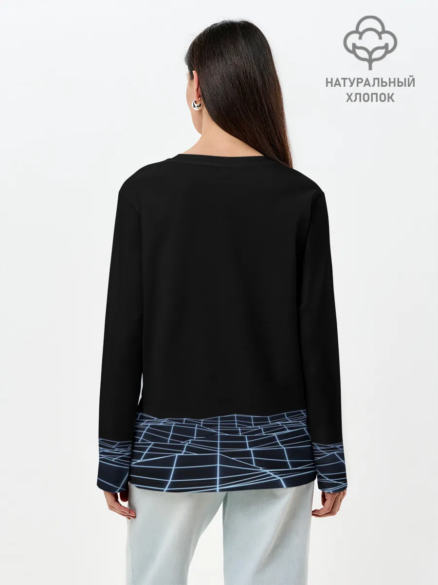 Лонгслив женский. Хлопок / Цифровой восход