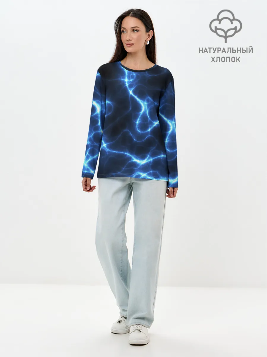 Лонгслив женский. Хлопок / Energy Waves