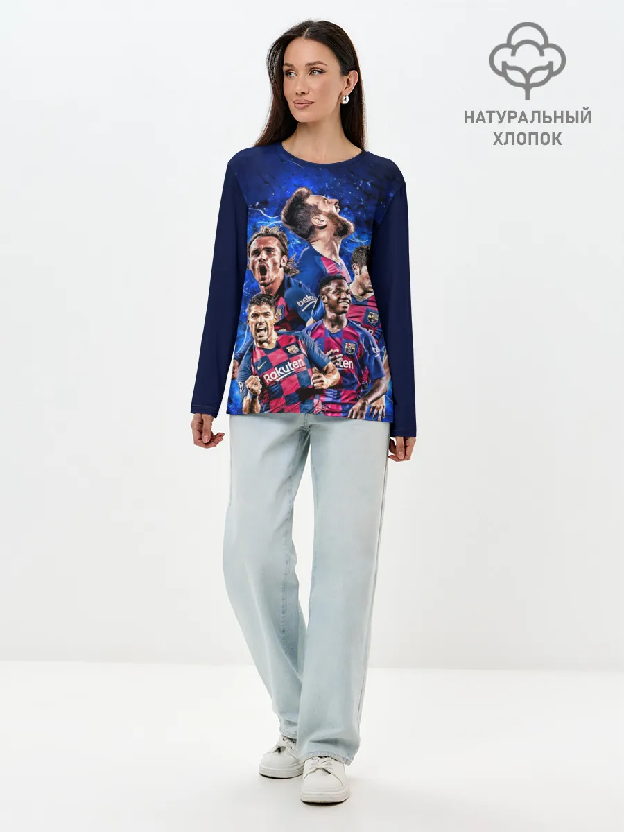 Лонгслив женский. Хлопок / Месси и Суарес