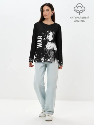 Лонгслив женский. Хлопок / War