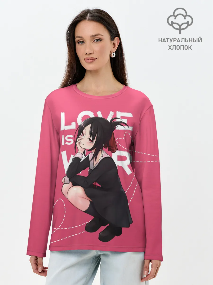Лонгслив женский. Хлопок / Love is war