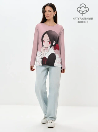 Лонгслив женский. Хлопок / Kaguya Flower