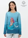 Лонгслив женский. Хлопок / Mermaid | Русалка | Русалочка