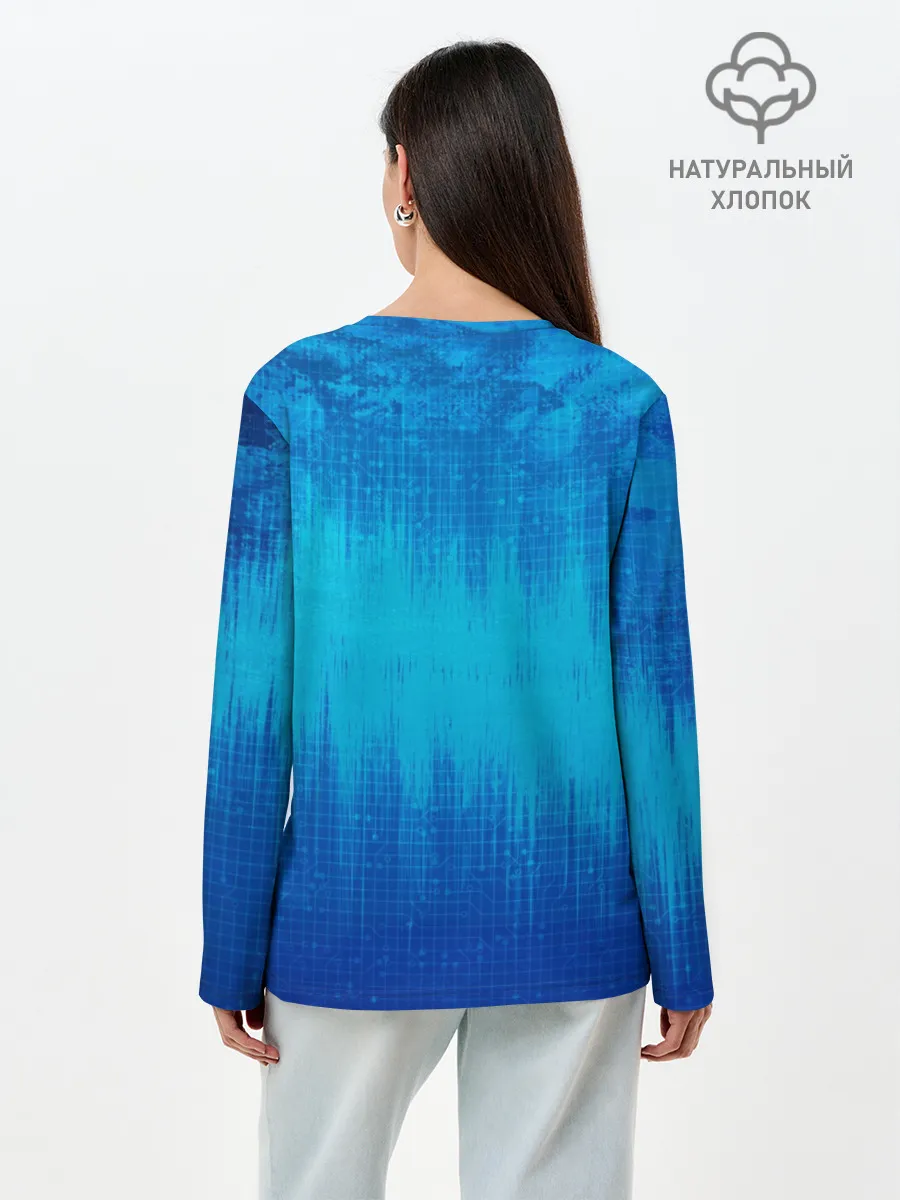 Лонгслив женский. Хлопок / Пиранья