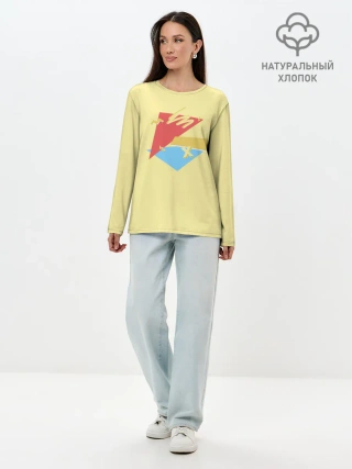 Лонгслив женский. Хлопок / ПросТой РисуНок