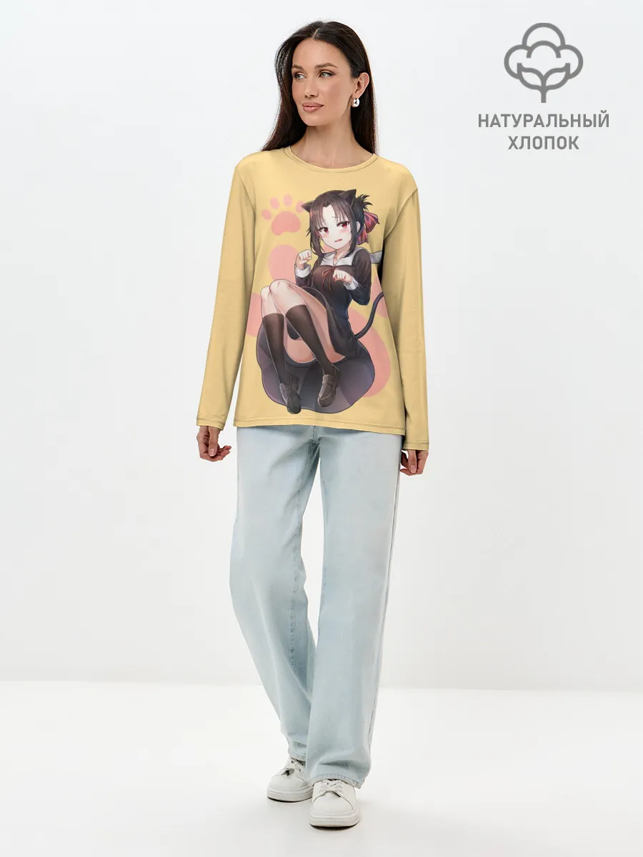 Лонгслив женский. Хлопок / Neko Kaguya