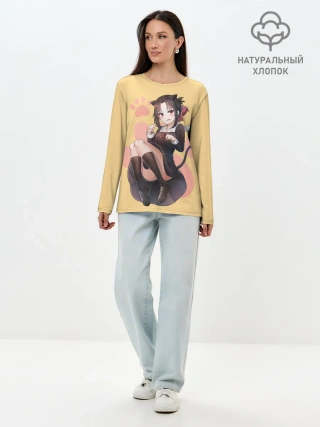 Лонгслив женский. Хлопок / Neko Kaguya