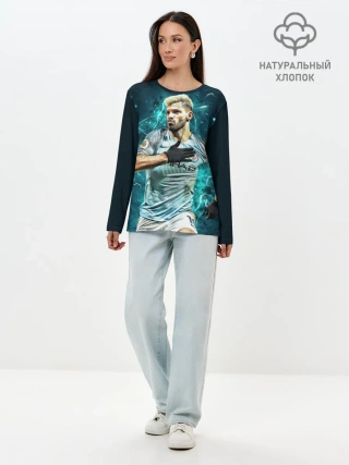 Лонгслив женский. Хлопок / Серхио Агуэро