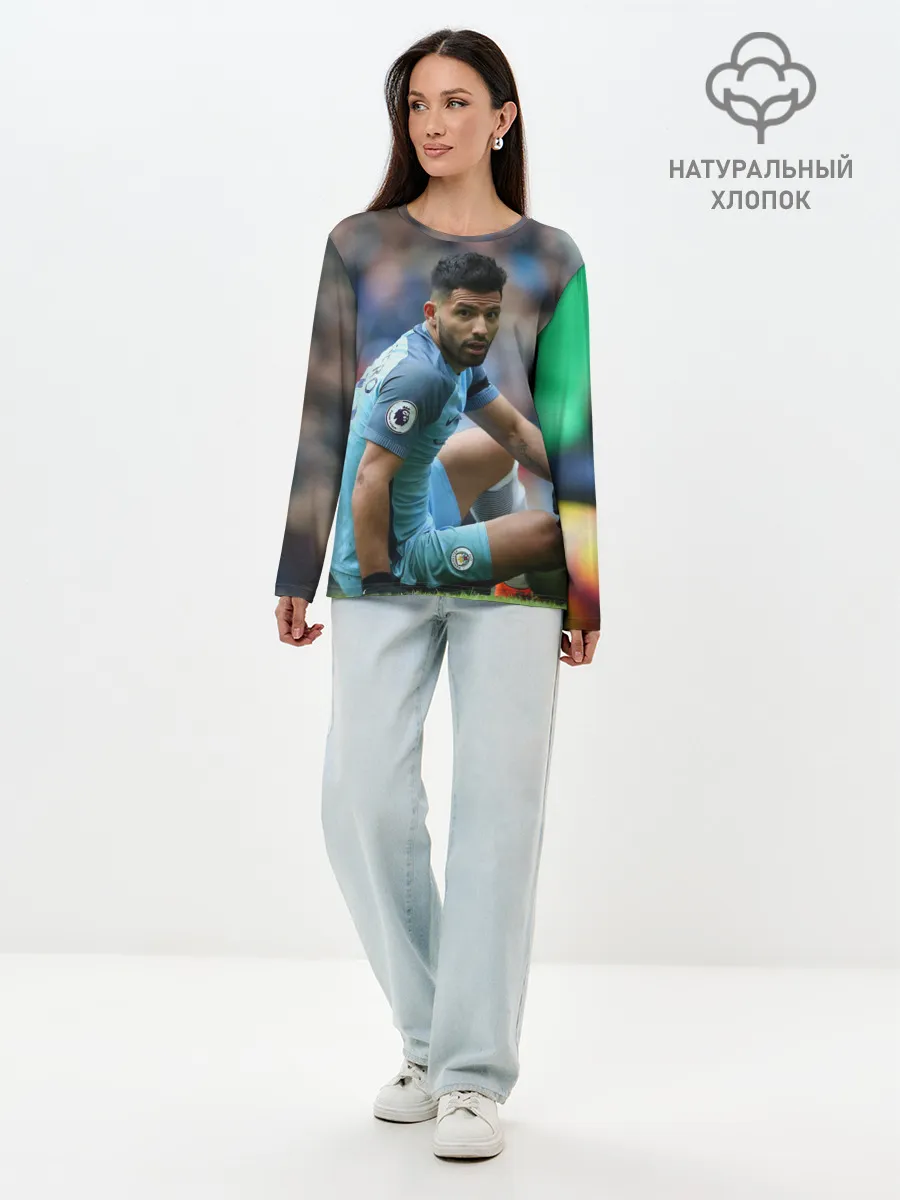Лонгслив женский. Хлопок / Серхио Агуэро