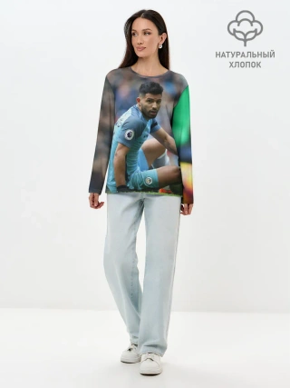 Лонгслив женский. Хлопок / Серхио Агуэро