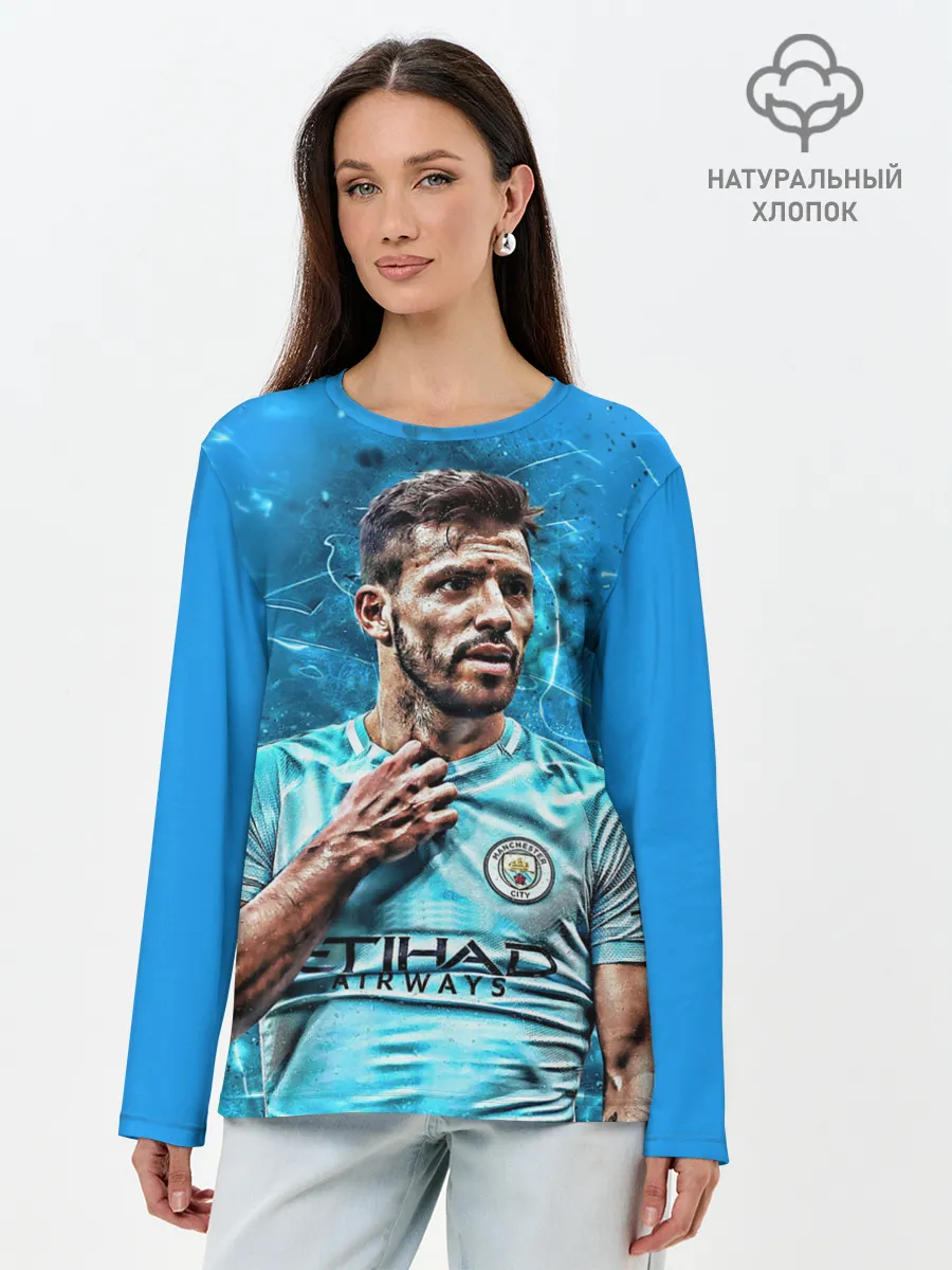 Лонгслив женский. Хлопок / Серхио Агуэро