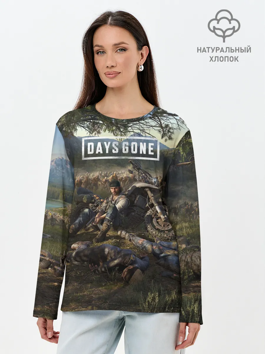 Лонгслив женский. Хлопок / Days gone Дикон и толпа фриков
