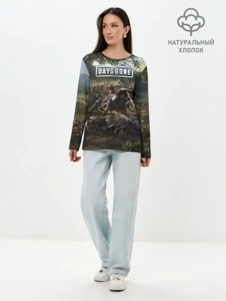 Лонгслив женский. Хлопок / Days gone Дикон и толпа фриков