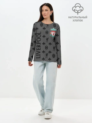 Лонгслив женский. Хлопок / LIVERPOOL / ЛИВЕРПУЛЬ / LV