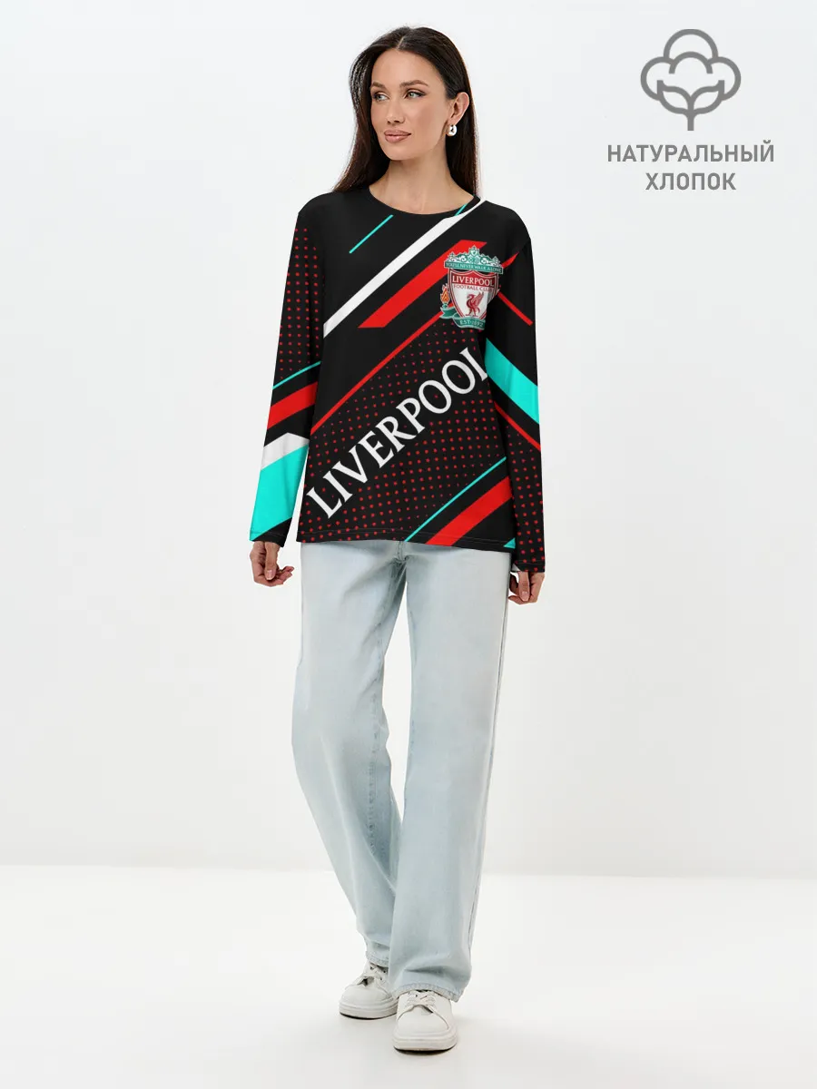 Лонгслив женский. Хлопок / LIVERPOOL / ЛИВЕРПУЛЬ / СПОРТ