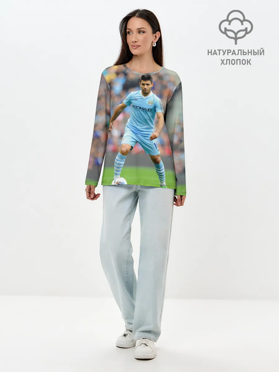 Лонгслив женский. Хлопок / Серхио Агуэро