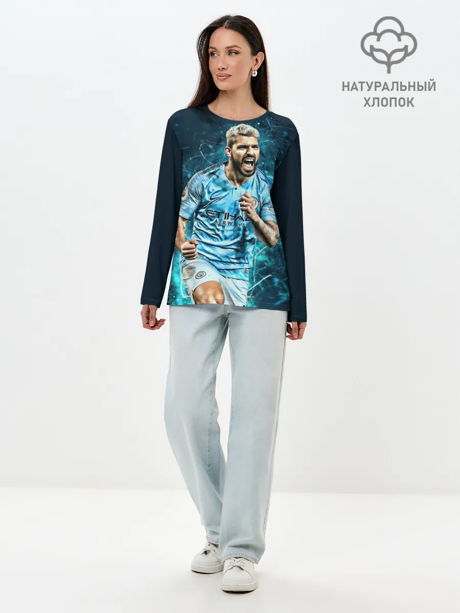 Лонгслив женский. Хлопок / Серхио Агуэро