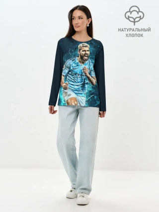 Лонгслив женский. Хлопок / Серхио Агуэро