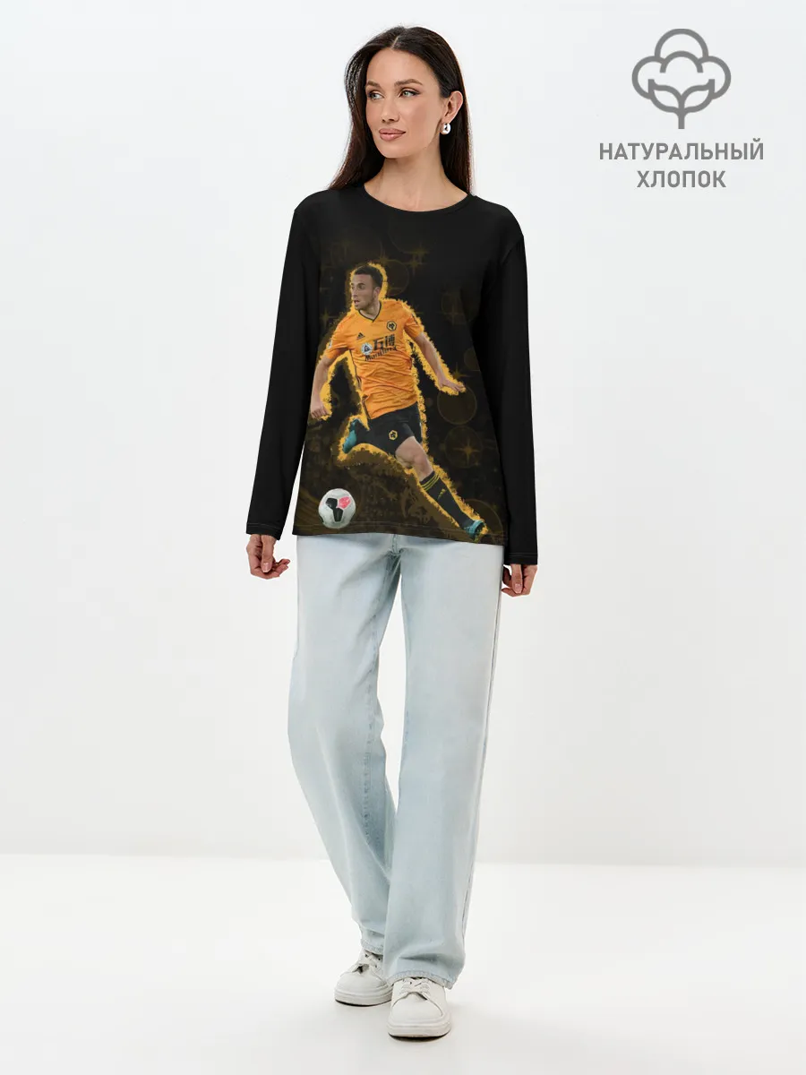 Лонгслив женский. Хлопок / Диогу Жота