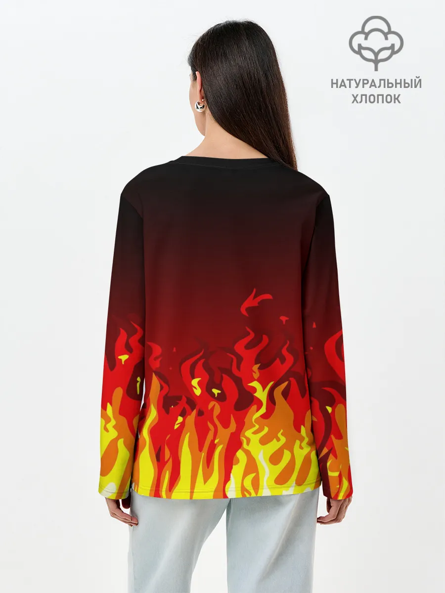 Лонгслив женский. Хлопок / MANCHESTER UNITED / ДЬЯВОЛ