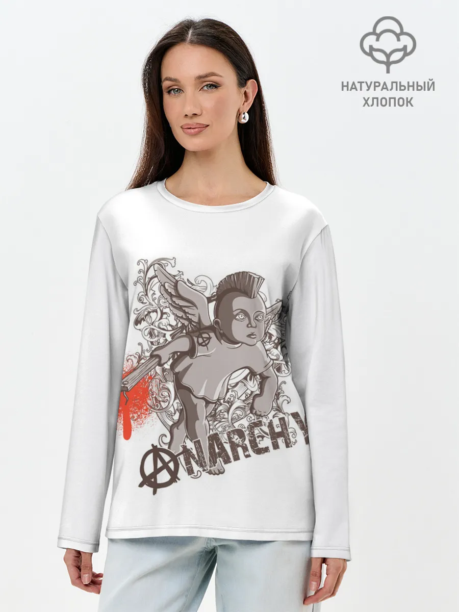 Лонгслив женский. Хлопок / АНГЕЛ АНАРХИИ