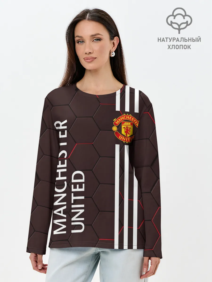 Лонгслив женский. Хлопок / МАНЧЕСТЕР / MANCHESTER / ПЛИТЫ