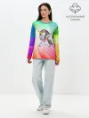 Лонгслив женский. Хлопок / Танцующий единорог | Unicorn DAB