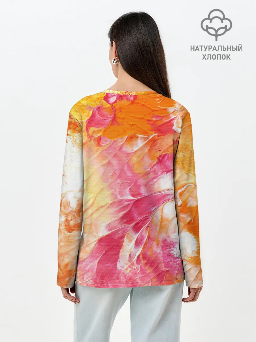 Лонгслив женский. Хлопок / Яркая | Bright colors