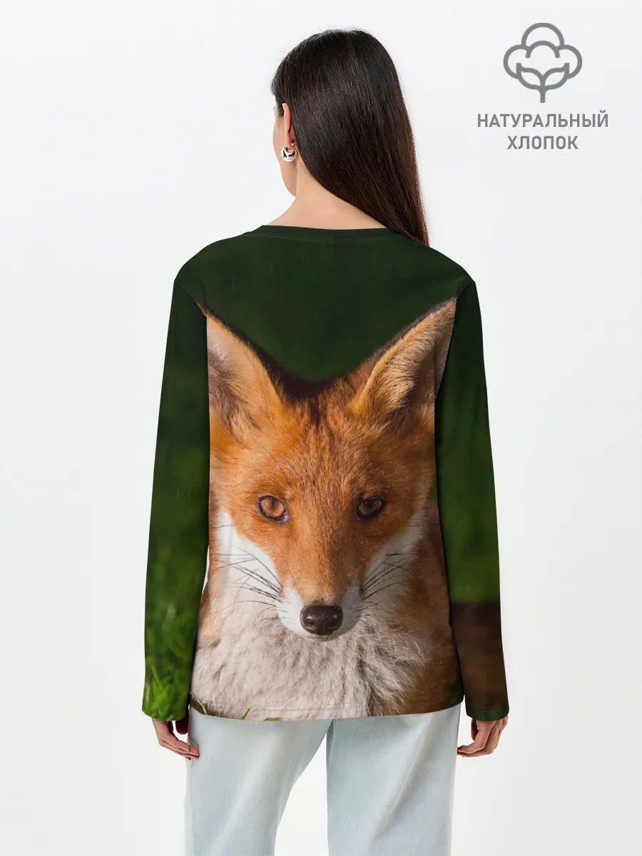 Лонгслив женский. Хлопок / Лисица