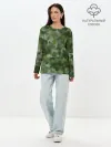Лонгслив женский. Хлопок / Canvas Green Camo