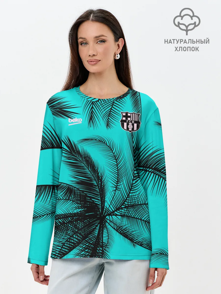 Лонгслив женский. Хлопок / FC Barcelona | Pre-Match
