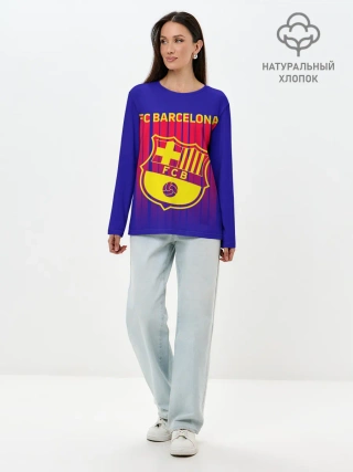 Лонгслив женский. Хлопок / FC BARCELONA / ФК БАРСЕЛОНА