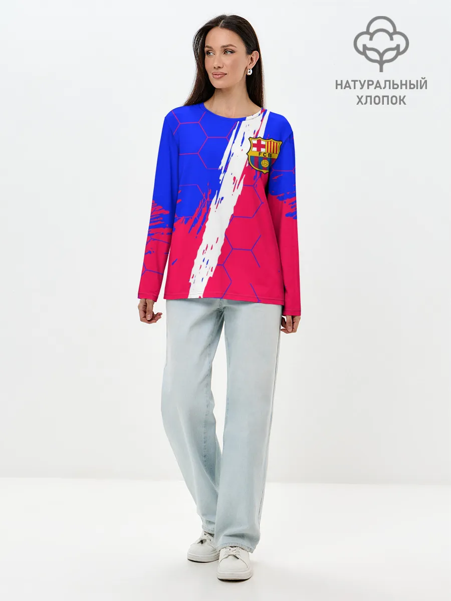 Лонгслив женский. Хлопок / FC BARCELONA / ФК БАРСЕЛОНА
