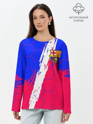 Лонгслив женский. Хлопок / FC BARCELONA / ФК БАРСЕЛОНА